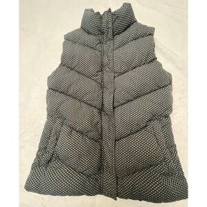 Nike Puffer Vest Black and Gray Star Design Womens Large